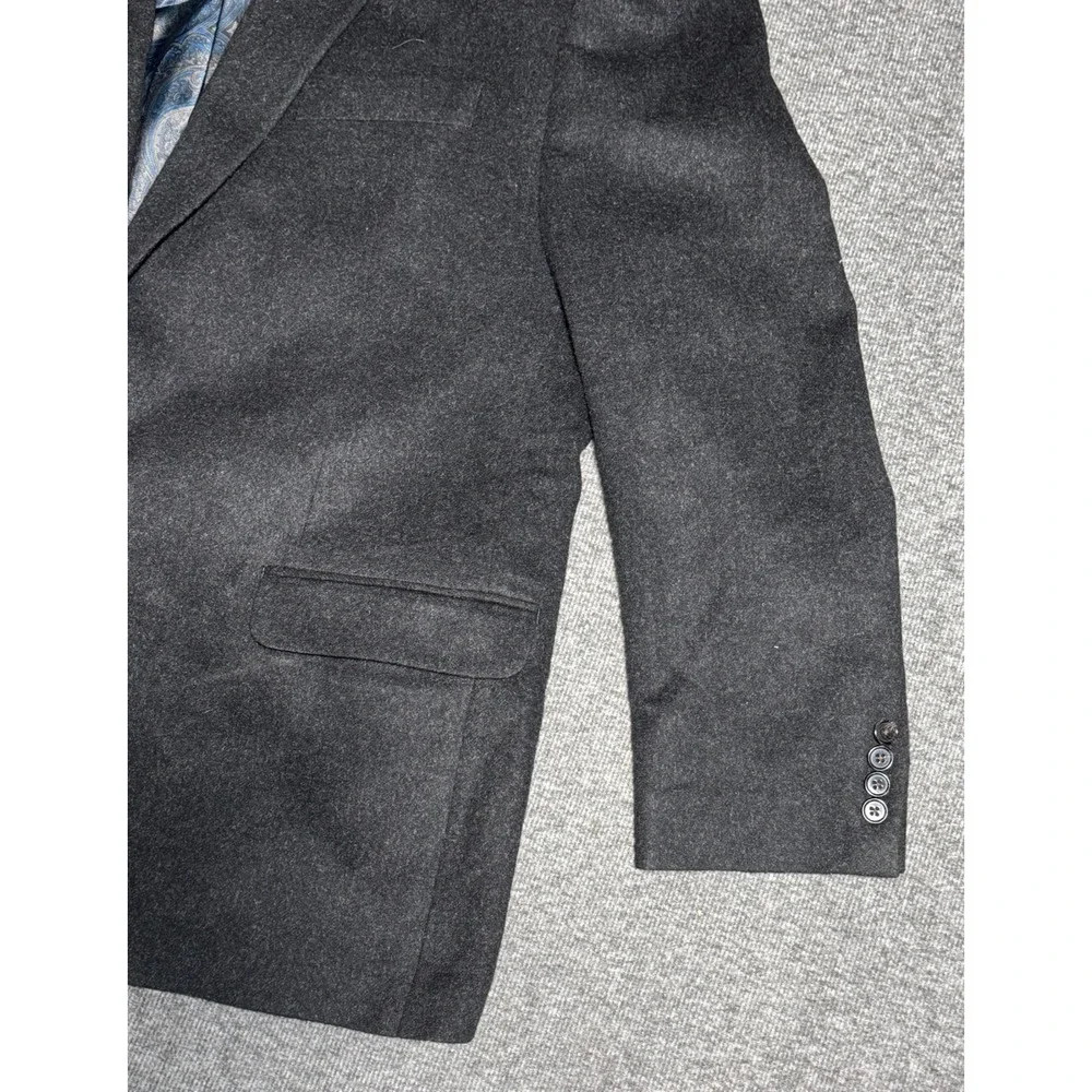 Lauren Ralph Lauren Wool Cashmere Silk Gray/Brn 2 Button RN90736 Coat Jacket 48R